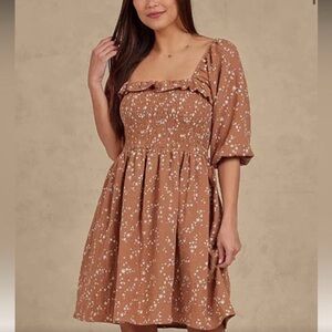 Brown Rylee + Cru Thea Dress Size Small
